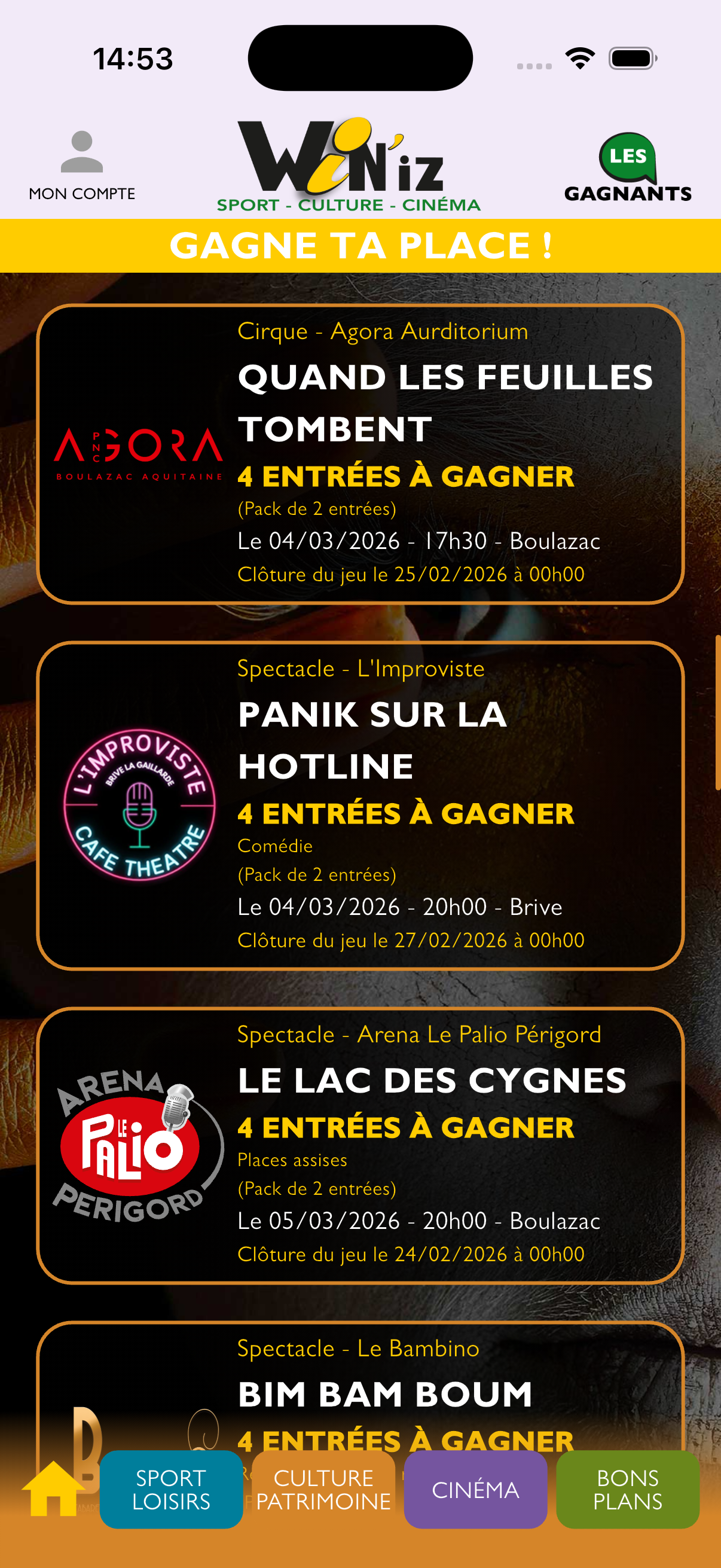 Capture d'écran Win'IZ - Écran 2