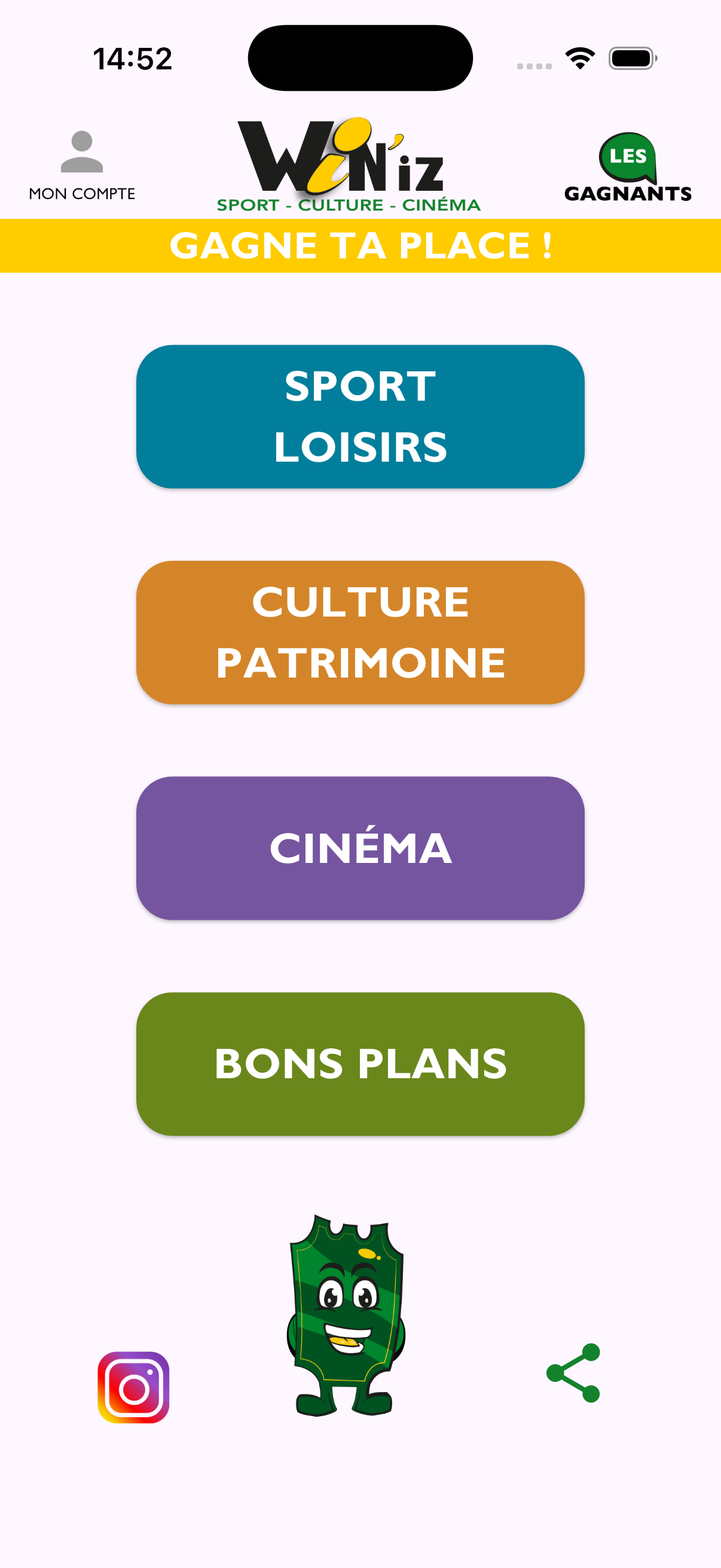 Capture d'écran de l'application Win'IZ
